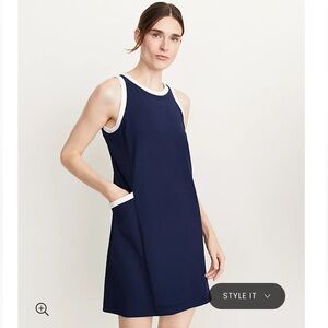 Lou & Grey Tipped Wanderweave Mini Pocket Dress